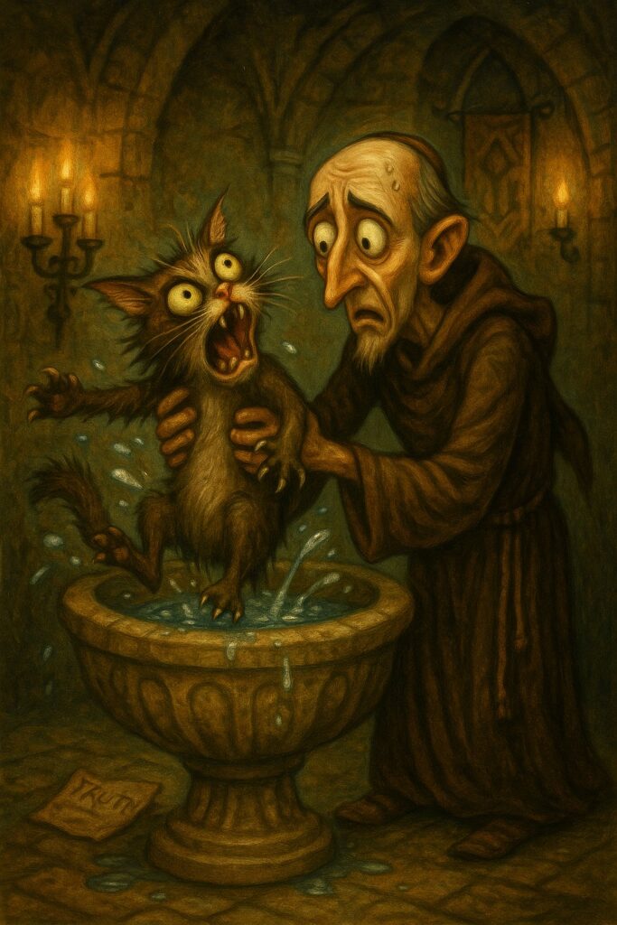 Helping people when you feel broken: trying to baptise a cat