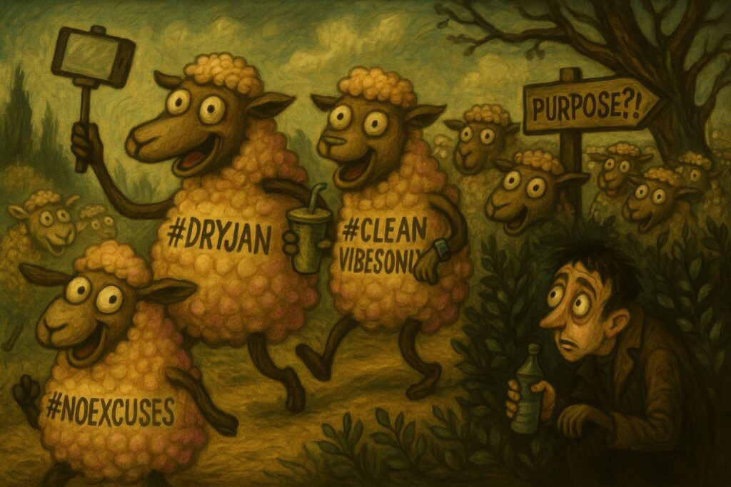 How to break a bad habit without a struggle: sheep taking part in an online challenge